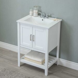 Legion Furniture WLF6020-W 24 Inch White Vanity, No Faucet