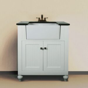 Legion Furniture WLF6022-W 30 Inch Vanity in Matte White, No Faucet