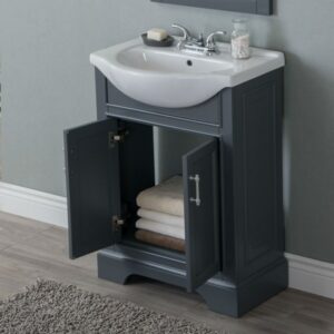 Legion Furniture WLF6046 24 Inch Vanity in Dark Gray, No Faucet