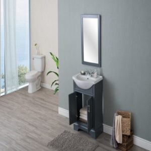 Legion Furniture WLF6046 24 Inch Vanity in Dark Gray, No Faucet