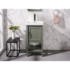 Legion Furniture WLF9018-PG 18 Inch Pewter Green Sink Vanity