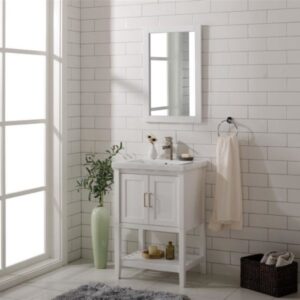 Legion Furniture WLF9024-W 24 Inch Kd White Sink Vanity in White