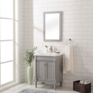 Legion Furniture WLF9224-G 24 Inch Gray Sink Vanity in Gray