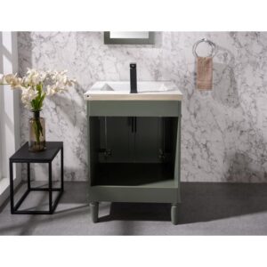 Legion Furniture WLF9224-PG 24 Inch Pewter Green Sink Vanity