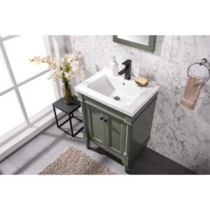 Legion Furniture WLF9224-PG 24 Inch Pewter Green Sink Vanity