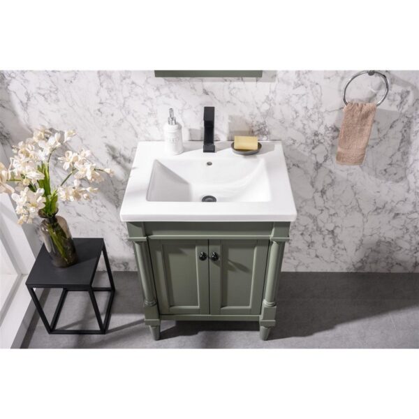 Legion Furniture WLF9224-PG 24 Inch Pewter Green Sink Vanity