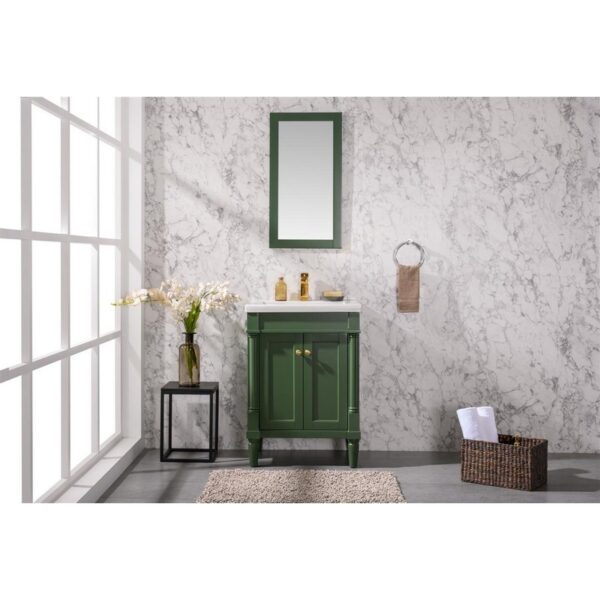 Legion Furniture WLF9224-VG 24 Inch Pewter Green Sink Vanity