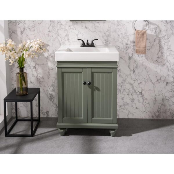 Legion Furniture WLF9324-PG 24 Inch Pewter Green Sink Vanity