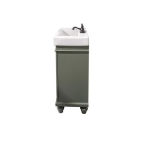 Legion Furniture WLF9324-PG 24 Inch Pewter Green Sink Vanity