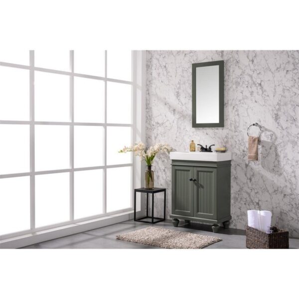 Legion Furniture WLF9324-PG 24 Inch Pewter Green Sink Vanity