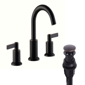 Legion Furniture WN288 Widespread Bathroom Faucet with Drain in Oil Rubbed Bronze