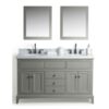 Legion Furniture WS2360-G 60 Inch Solid Wood Vanity in Gray with Mirror and Faucet