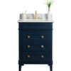 Legion Furniture WS3124-B 24 Inch Solid Wood Vanity in Blue, No Faucet