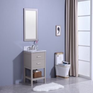 Legion Furniture WT7124-G 25 Inch Vanity Set with Mirror in Warm Gray, No Faucet