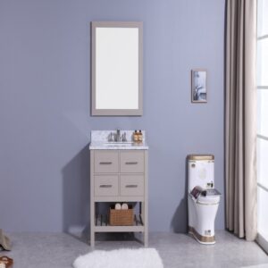 Legion Furniture WT7130-G 31 Inch Vanity Set with Mirror in Warm Gray, No Faucet