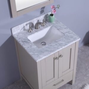 Legion Furniture WT7224-G 25 Inch Vanity Set with Mirror in Warm Gray, No Faucet