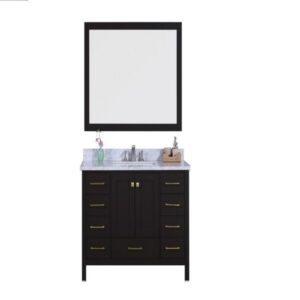 Legion Furniture WT7248-E 49 Inch Vanity Set with Mirror in Espresso, No Faucet