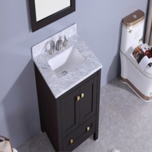 Legion Furniture WT7324-E 25 Inch Vanity Set with Mirror in Espresso, No Faucet