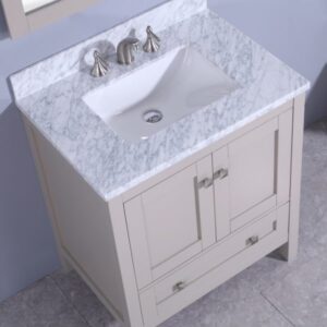 Legion Furniture WT7330-G 31 Inch Vanity Set with Mirror in Warm Gray, No Faucet