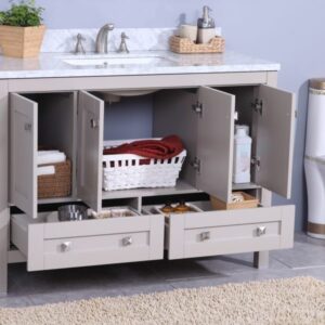 Legion Furniture WT7348-G 49 Inch Vanity Set with Mirror in Warm Gray, No Faucet