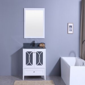 Legion Furniture WT7436-WT 36 Inch Vanity Set with Mirror in White, No Faucet