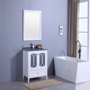 Legion Furniture WT7436-WT 36 Inch Vanity Set with Mirror in White, No Faucet