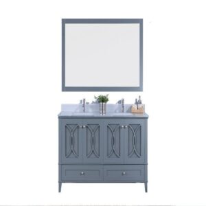 Legion Furniture WT7460-GG 60 Inch Vanity Set with Mirror in Gray, No Faucet