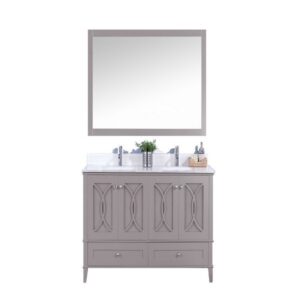 Legion Furniture WT7460-GW 60 Inch Vanity Set with Mirror in Gray, No Faucet