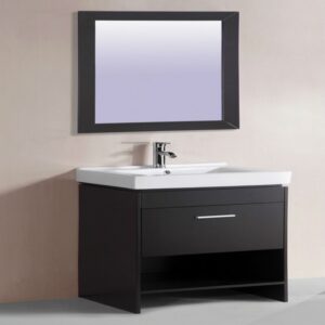 Legion Furniture WT9144 24 Inch Vanity Set with Mirror in Espresso, No Faucet