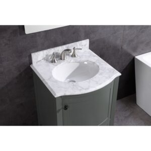 Legion Furniture WT9309-24-PG-PVC 24 Inch Pewter Green Bathroom Vanity