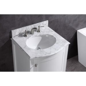 Legion Furniture WT9309-24-W-PVC 24 Inch White Bathroom Vanity