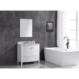 Legion Furniture WT9309-36-W-PVC 36 Inch White Bathroom Vanity