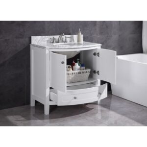 Legion Furniture WT9309-36-W-PVC 36 Inch White Bathroom Vanity