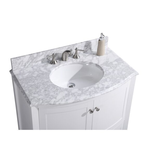 Legion Furniture WT9309-36-W-PVC 36 Inch White Bathroom Vanity