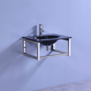 Legion Furniture WTB074 23.6 Inch Sink in Black, No Faucet