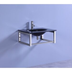 Legion Furniture WTB074 23.6 Inch Sink in Black, No Faucet