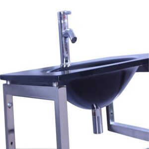 Legion Furniture WTB074 23.6 Inch Sink in Black, No Faucet