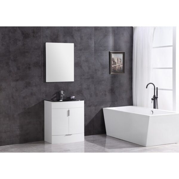 Legion Furniture WTM8130-30-W-PVC 30 Inch White Bathroom Vanity