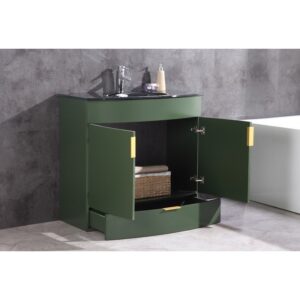 Legion Furniture WTM8130-36-VG-PVC 36 Inch Vogue Green Bathroom Vanity