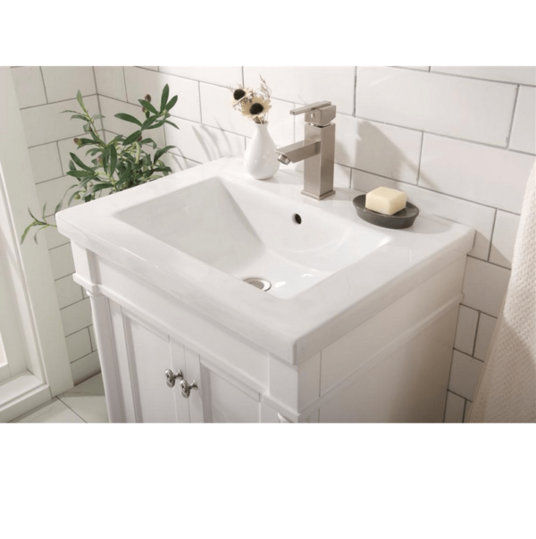 Legion Furniture WLF9224-W 24 Inch White Sink Vanity in White