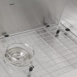 Nantucket Sinks ZR2818-8-16 Pro Series 28 Inch Large Rectangle Single Bowl Undermount Zero Radius Stainless Steel Kitchen Sink