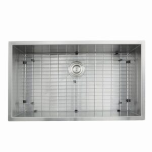 Nantucket Sinks ZR3219-16 Pro Series Large Rectangle Single Bowl Undermount Zero Radius Stainless Steel Kitchen Sink