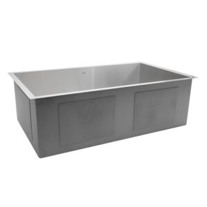 Nantucket Sinks ZR3219-16 Pro Series Large Rectangle Single Bowl Undermount Zero Radius Stainless Steel Kitchen Sink