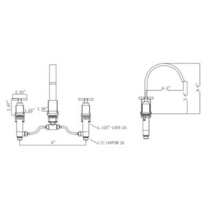 Legion Furniture ZY2511 Widespread UPC Faucet with Drain