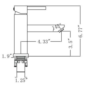 Legion Furniture ZY6001 Single Hole UPC Faucet with Drain