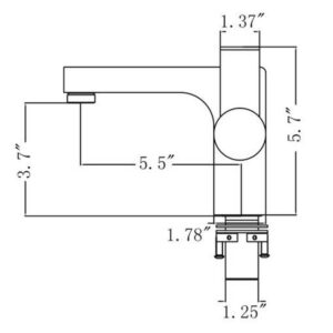 Legion Furniture ZY6053 Single Hole UPC Faucet with Drain