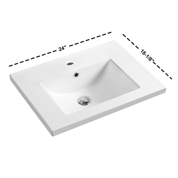 Dowell Topmount Bathroom Ceramic Basin 000 2418BT