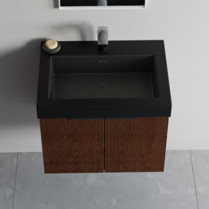 Dowell Topmount Bathroom Black Resin Basin 000 2418BP-BL