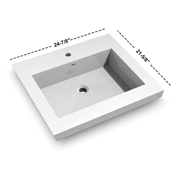 Dowell Topmount Bathroom Resin Basin 000 2522BP