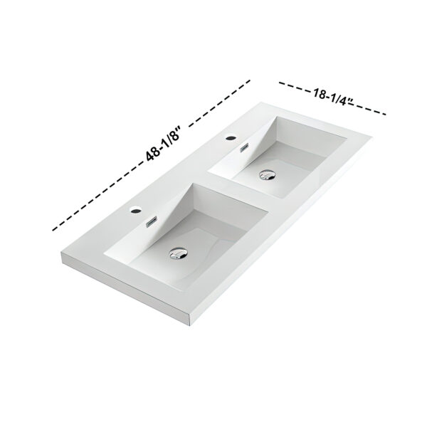 Dowell Topmount Bathroom Resin Basin 000 4818BP